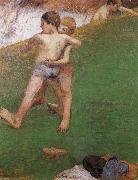Paul Gauguin, chidren wrestling